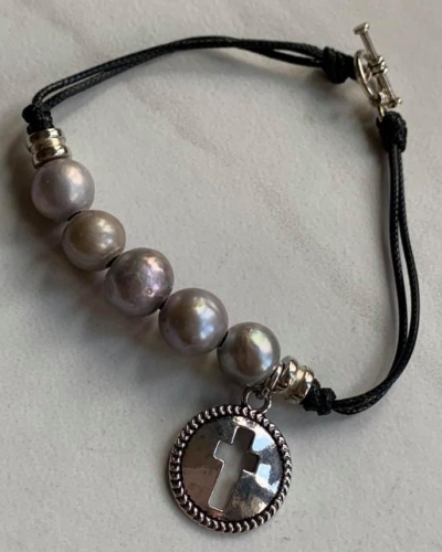 Pearls and Faith on Cord 